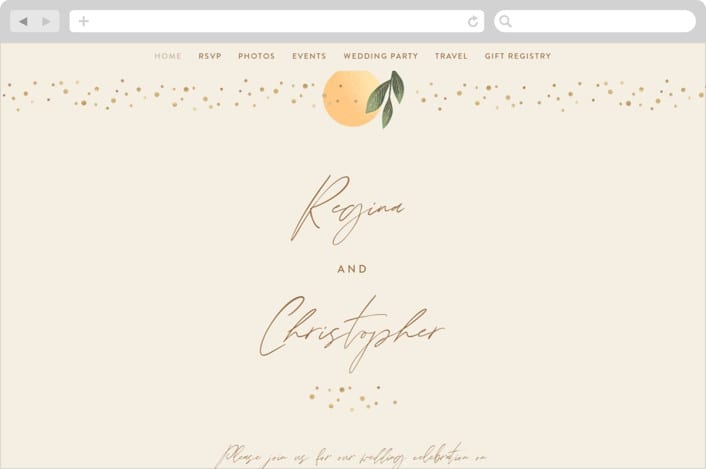 "Essence" - Wedding Website in Ivory by Laura Bolter - Desktop Design