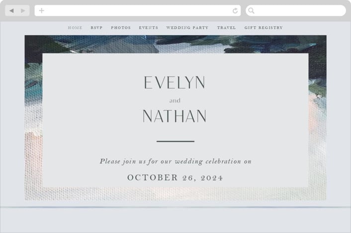 "Evelyn" - Wedding Website in Capri by Nicole Walsh - Desktop Design