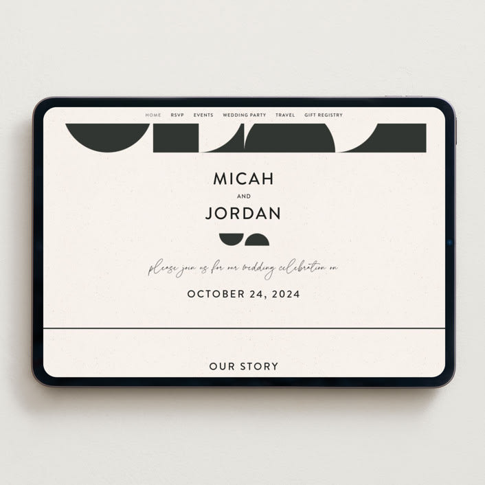"Kenai" - Wedding Website in Shadow by Carly Reed Walker - Desktop Design