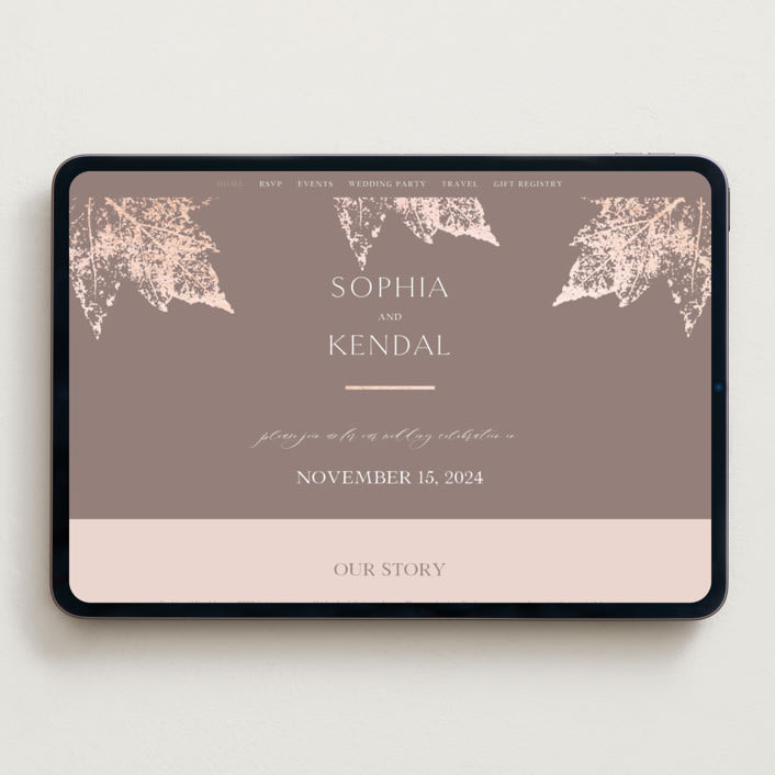 "autumne" - Wedding Website in Maple by Lori Wemple - Desktop Design