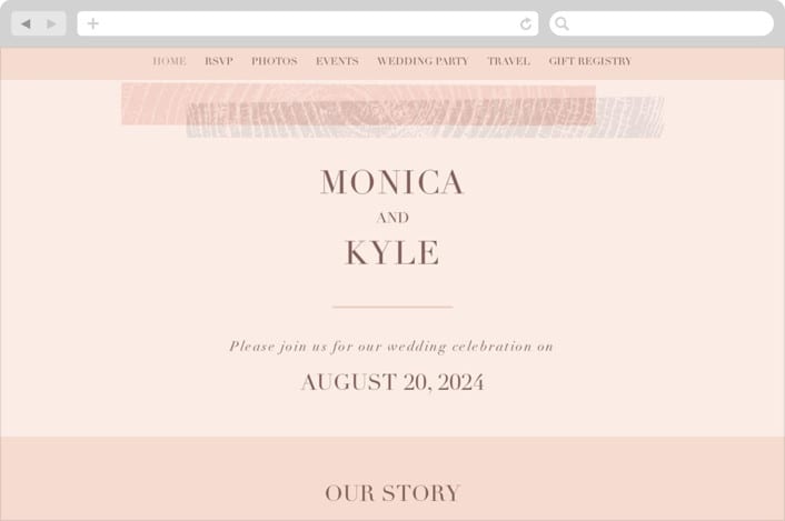 "engrained" - Wedding Website in Blossom by Robin Ott - Desktop Design
