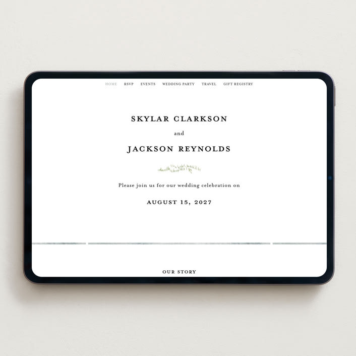 "Paradise" - Wedding Website in Forest by Petra Kern - Desktop Design