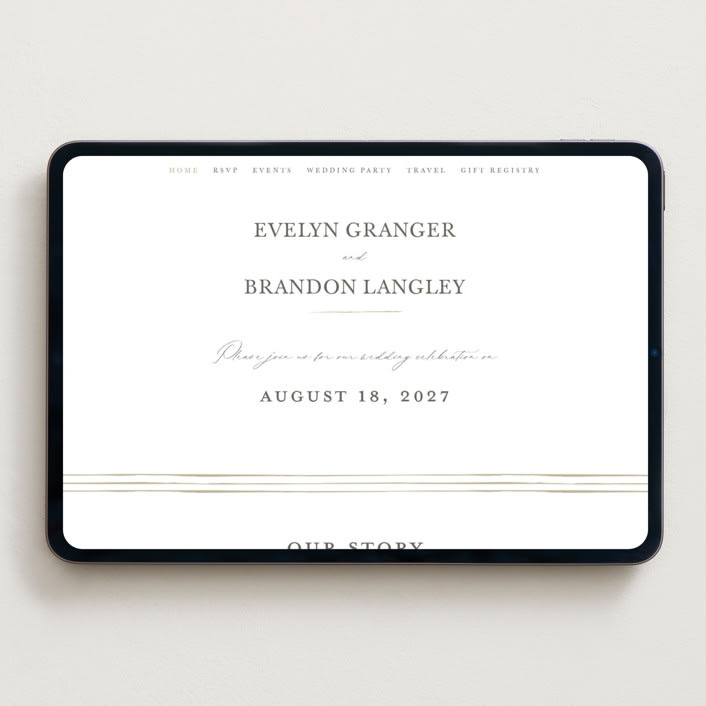 "Vineyard" - Wedding Website in Champagne by Sarah Brown - Desktop Design