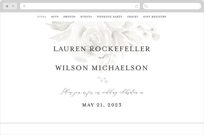 "Wedding Dream" - Wedding Website in Latte by Chris Griffith - Desktop Design