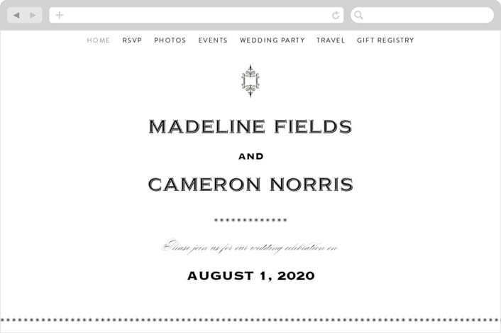 "Confection" - Wedding Website in Cloud by Jill Means - Desktop Design