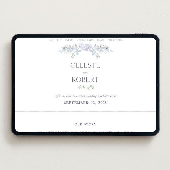 "Hydrangea" - Wedding Website in Toscana by Claudia Orengo - Desktop Design