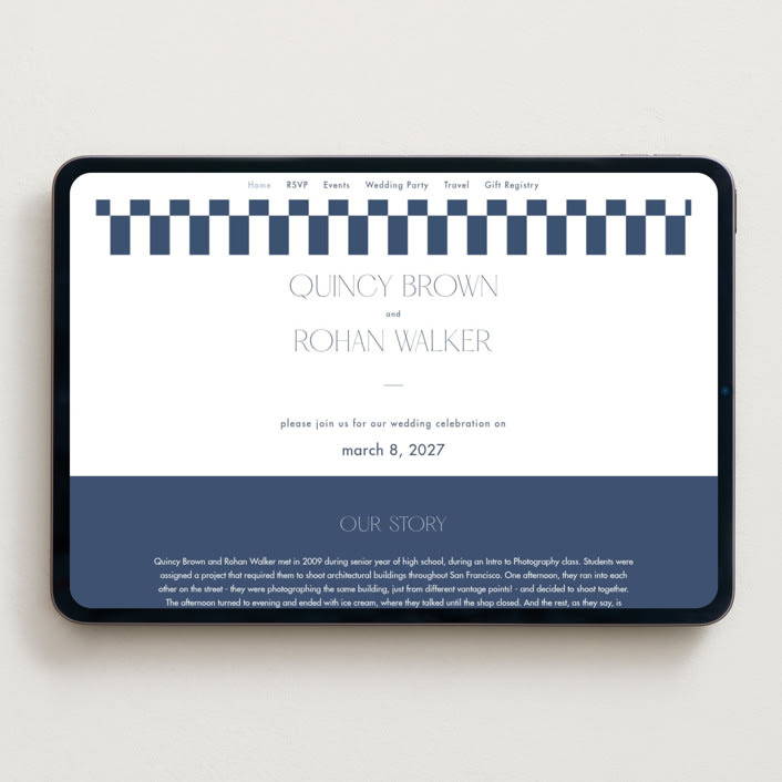 "Beech" - Wedding Website in Aegean by Blustery August - Desktop Design
