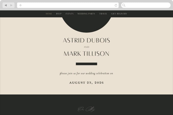 "Entwine" - Wedding Website in Matchbook by Christie Garcia - Desktop Design