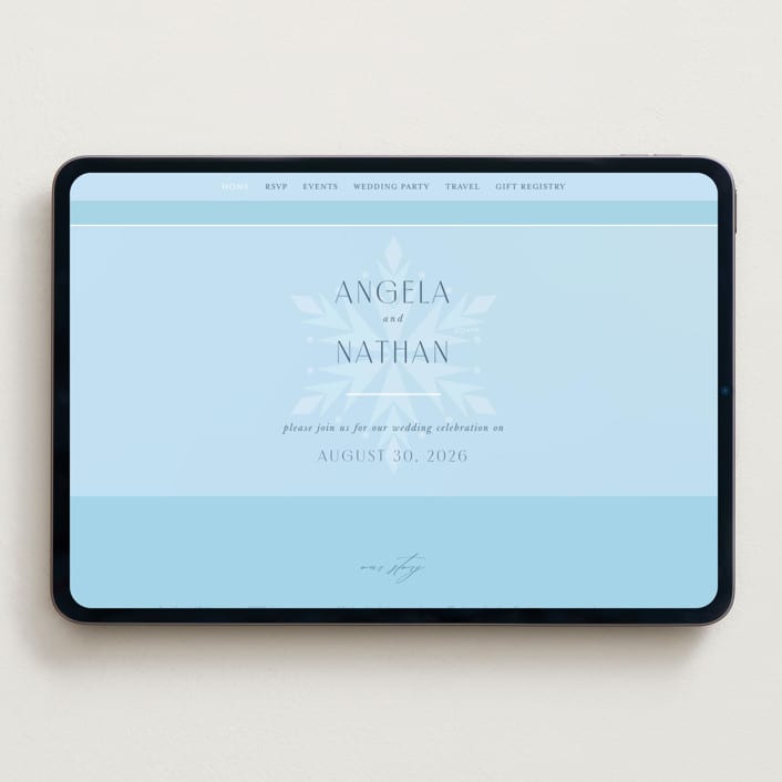 "Disney's Frozen True Love" - Wedding Website in Frozen by Lori Wemple - Desktop Design