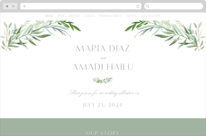 "I do" - Wedding Website in Fern by Creo Study - Desktop Design