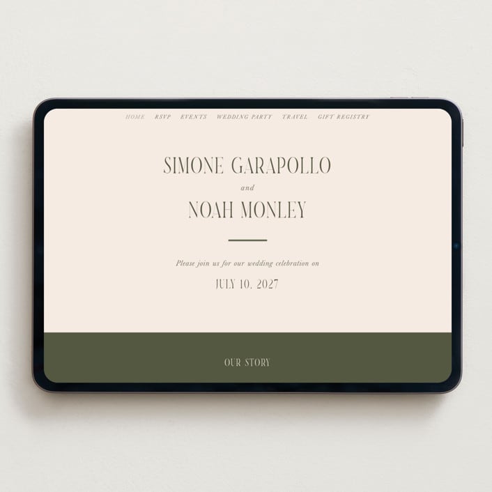 "Fero" - Wedding Website in Blush by Pati Cascino - Desktop Design