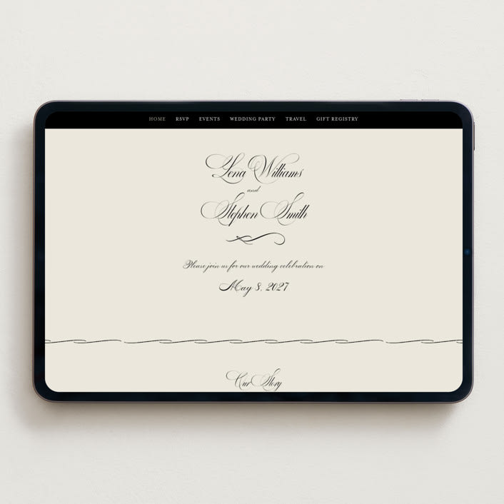 "Old Fashioned" - Wedding Website in Night by Ani Somi - Desktop Design