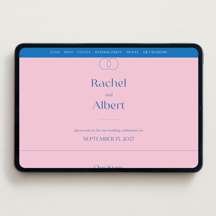 "Connected" - Wedding Website in Marseille by Claudia Orengo - Desktop Design