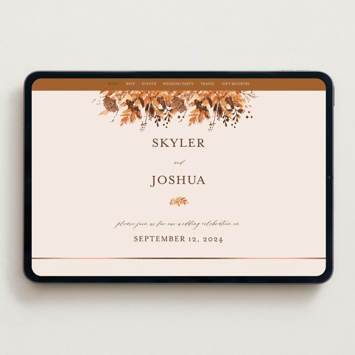 "Wedding in Aspen" - Wedding Website in Rust by Chris Griffith - Desktop Design