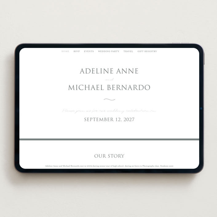 "Au Jardin" - Wedding Website in Opal by Rochelle Renee - Desktop Design