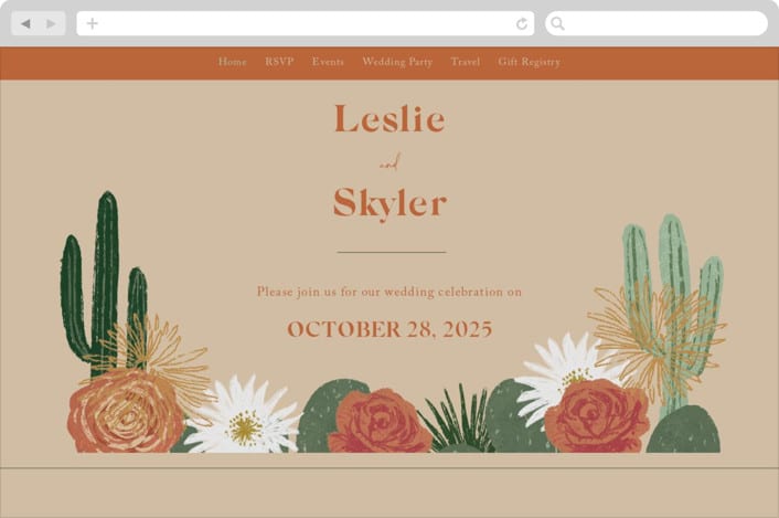 "boho desert" - Wedding Website in Sand by Cass Loh - Desktop Design