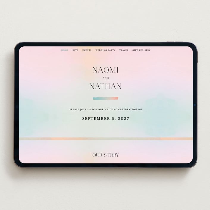 "marshmallow" - Wedding Website in Sunrise by Petra Kern - Desktop Design