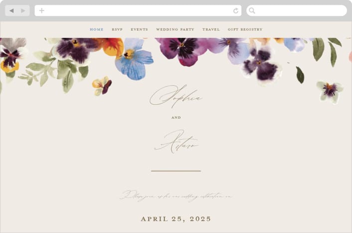 "Bright" - Wedding Website in Summer by Leah Bisch - Desktop Design