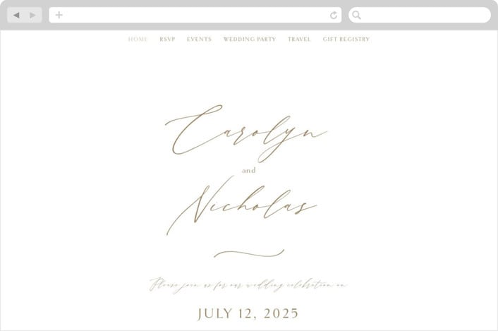 "Napa" - Wedding Website in Golden by Kelly Schmidt - Desktop Design
