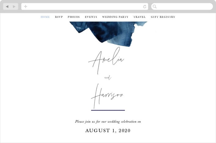 "Plain and Simple" - Wedding Website in Sapphire by Chris Griffith - Desktop Design