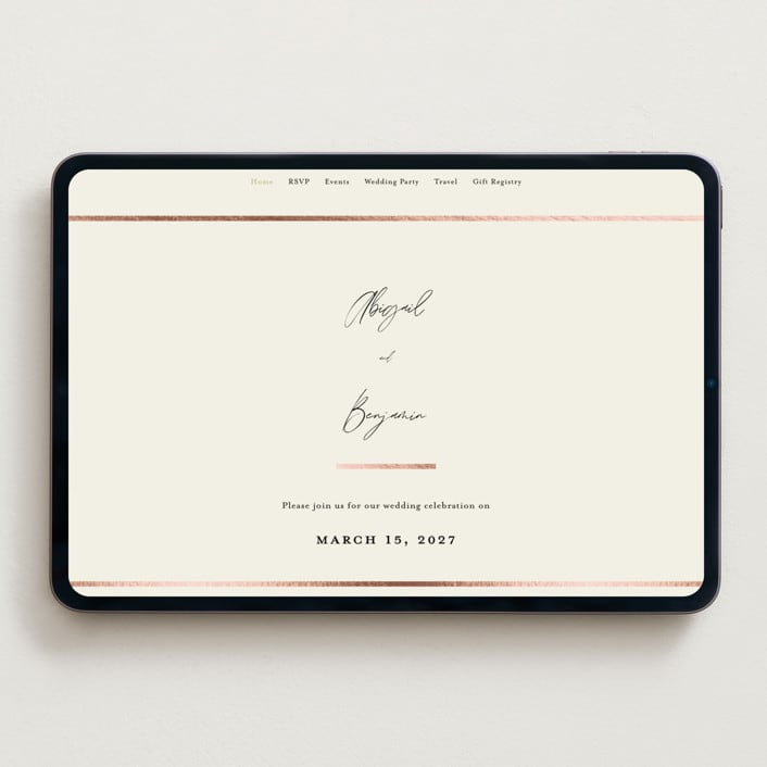 "together" - Wedding Website in Cream Puff by Pixel and Hank - Desktop Design