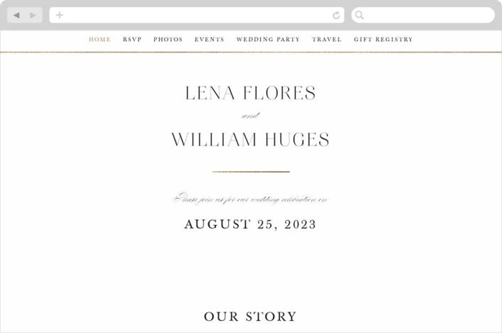 "Initially Yours" - Wedding Website in Salt by Hooray Creative - Desktop Design