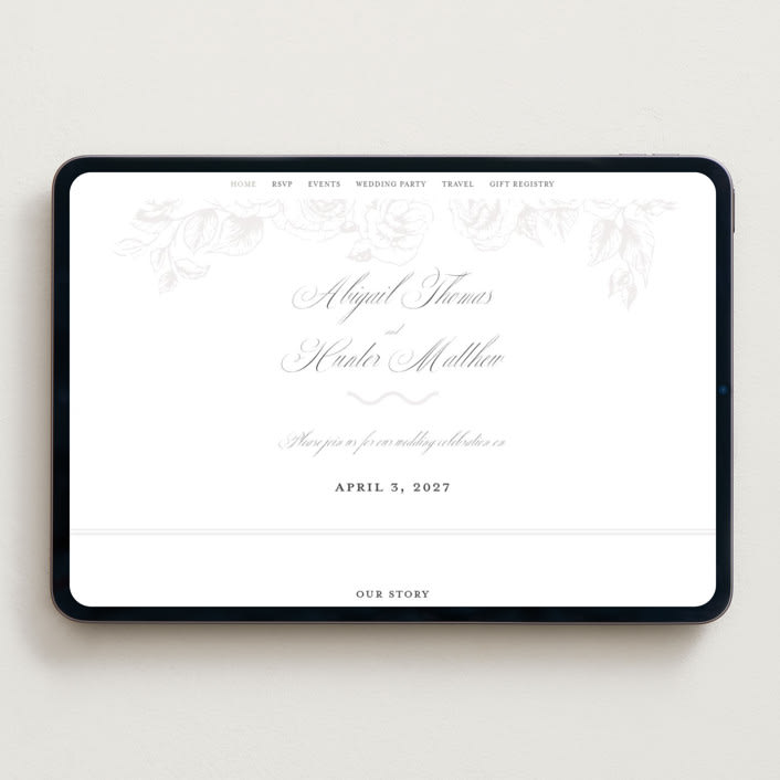 "Garden" - Wedding Website in Garden by Leah Bisch - Desktop Design