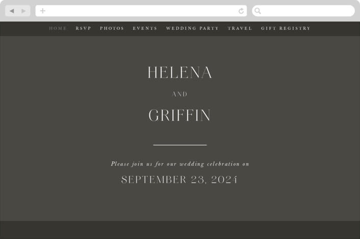 "And here we are" - Wedding Website in Marble by Lea Delaveris - Desktop Design