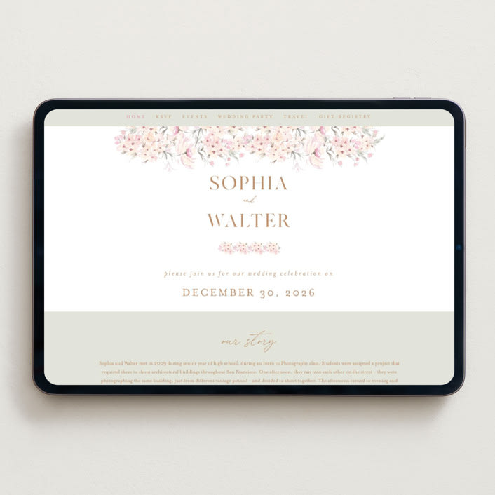 "kosmos" - Wedding Website in Cotton Candy by Phrosné Barwood - Desktop Design