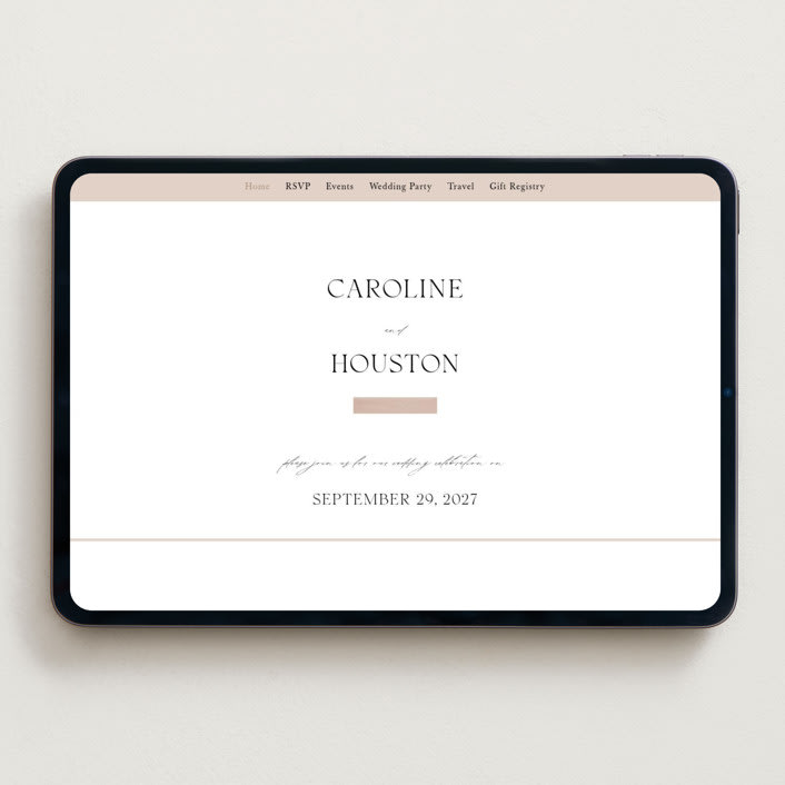 "Getaway" - Wedding Website in Snow by Erin L. Wilson - Desktop Design