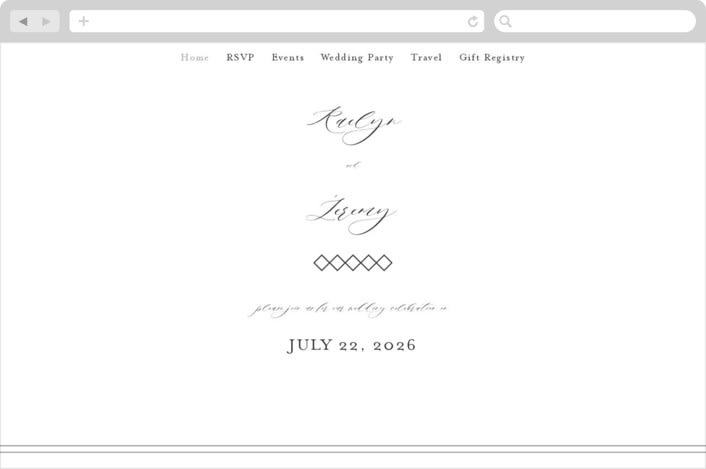 "Minimalist Photo" - Wedding Website in Ivory by Nicole Walsh - Desktop Design