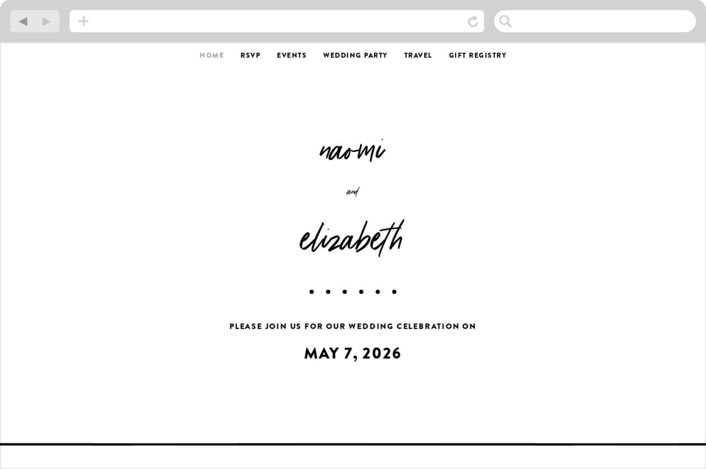 "Allure" - Wedding Website in Cloud by JoAnn Jinks - Desktop Design
