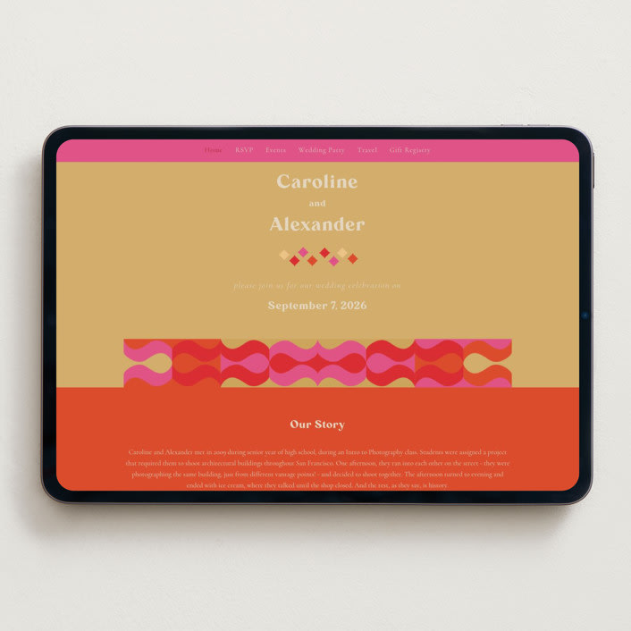 "Pop love" - Wedding Website in New York by Bethania Lima - Desktop Design