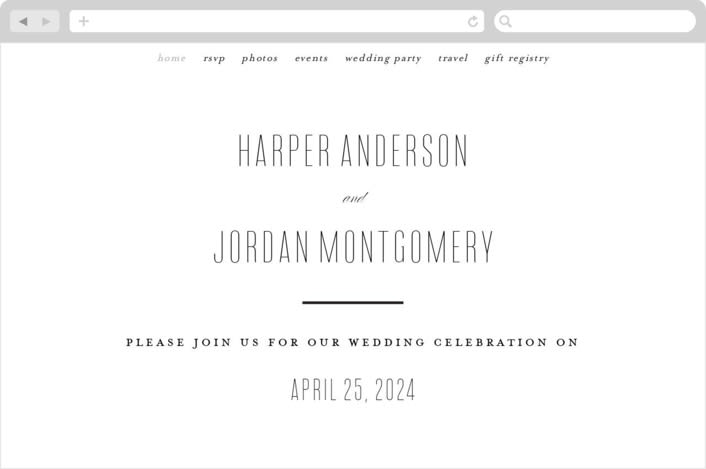 "Scripted Ampersand" - Wedding Website in Classic by Roxy Cervantes - Desktop Design
