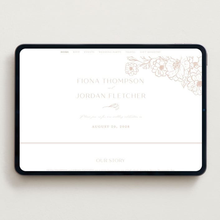 "Camellia.." - Wedding Website in Latte by Vera Lim - Desktop Design