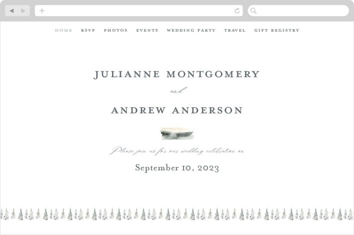 "Grand Escape" - Wedding Website in Stone by Petra Kern - Desktop Design