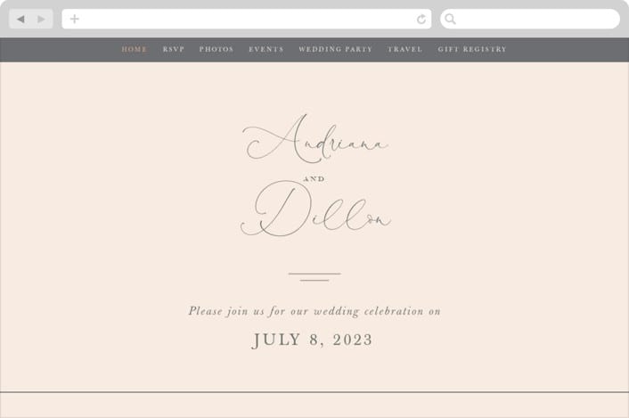 "EverAfter" - Wedding Website in Petal by Rochelle Renee - Desktop Design