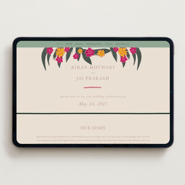 "Phool Bahar" - Wedding Website in Patta by Creo Study - Desktop Design