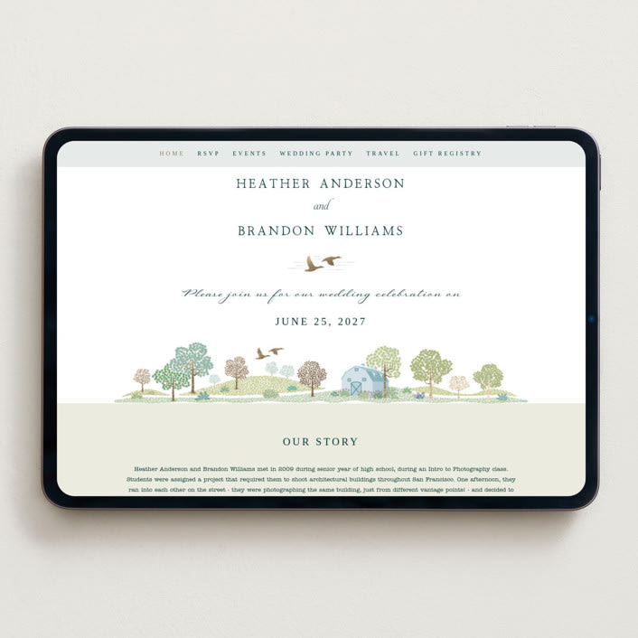 "Countryside" - Wedding Website in Meadow by Paper Sun Studio - Desktop Design