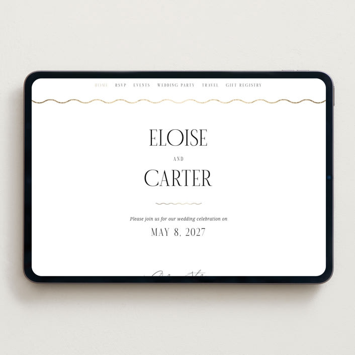 "Inventive" - Wedding Website in Pepper by Olivia Raufman - Desktop Design
