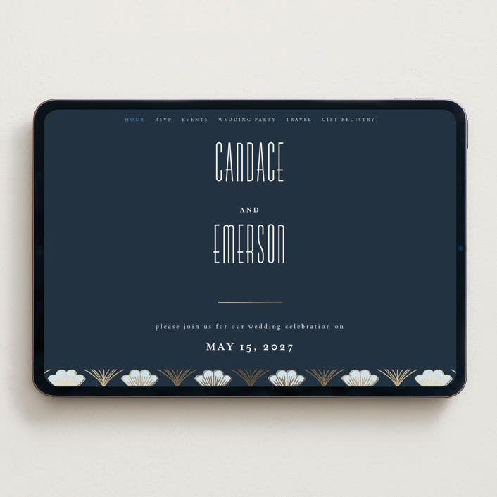 "Deco pattern" - Wedding Website in Cote d'azur by Ana de Sousa - Desktop Design