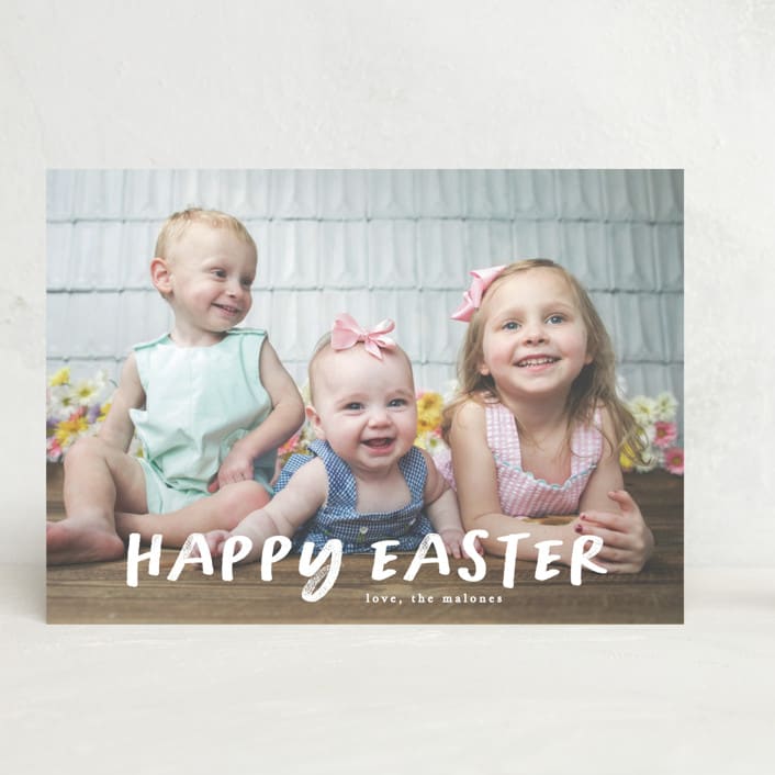 "Easter happiness" - Easter Photo Cards in Snow by Creo Study - Front