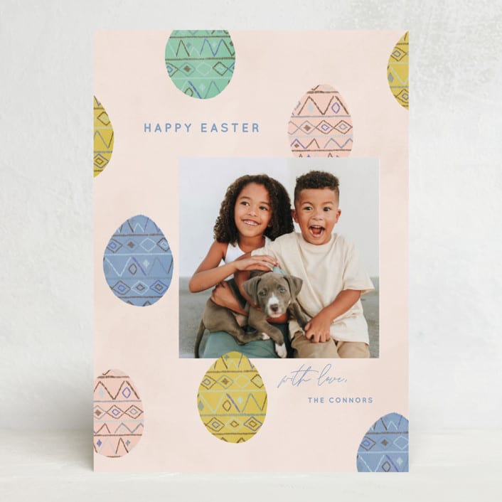 "Easter Eggs" - Easter Photo Cards in Sunset by Pati Cascino - Front