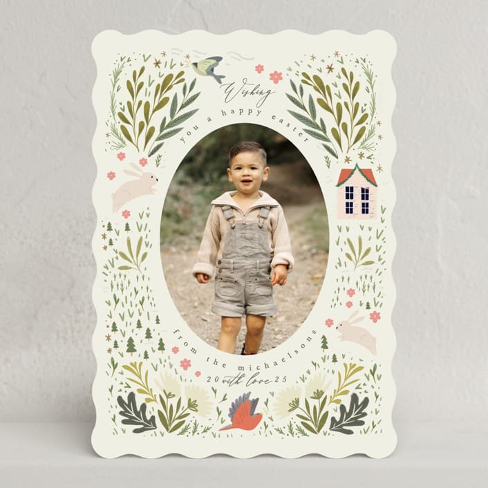 "Easter Village" - Easter Photo Cards in Sand by Hannah Williams - Front