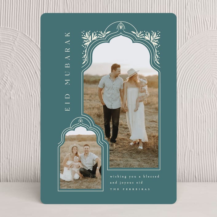 "Arab Window" - Eid Cards in Mint by Ana de Sousa - Front