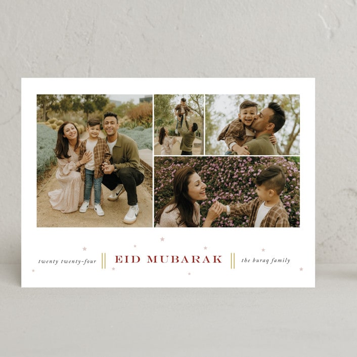 "Eid Wishes" - Eid Cards in Mulberry by That Girl Press - Front