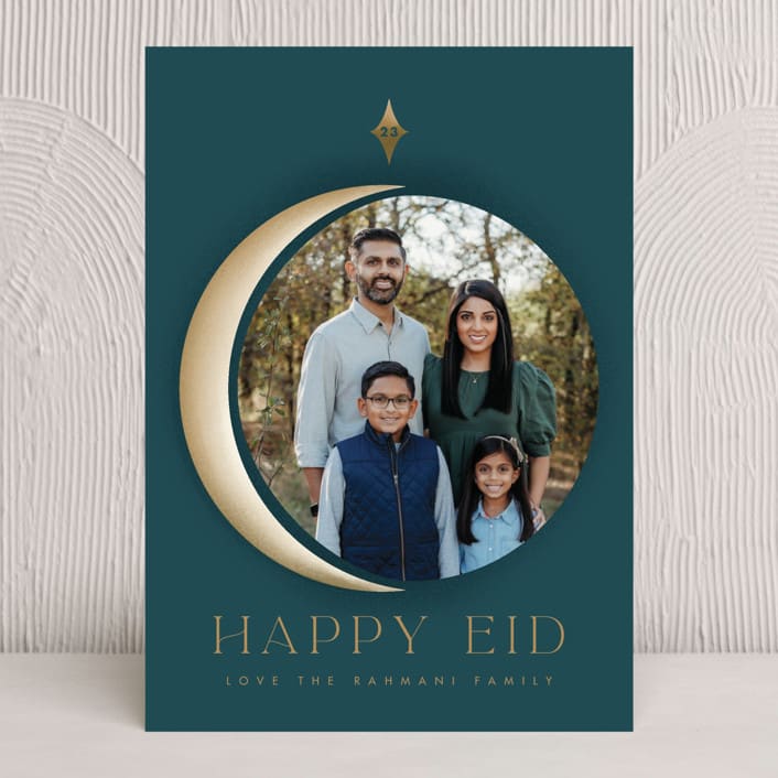 "Eid Moon Photo" - Eid Cards in Sherpa by Becky Nimoy - Front
