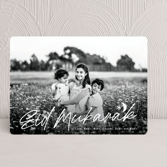 "New Moon" - Eid Cards in Powder by Phrosné Barwood - Front