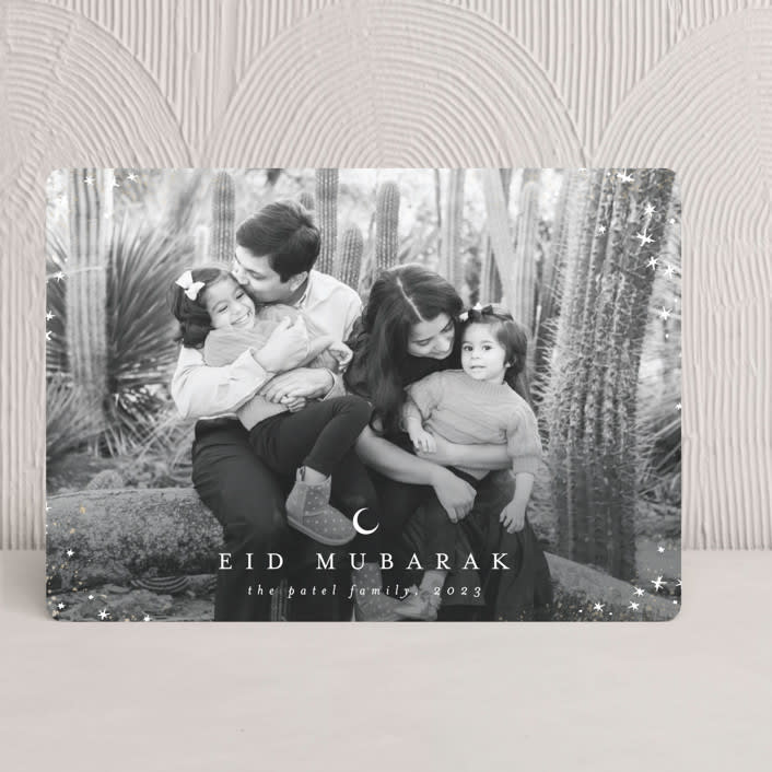 "Starry Surround" - Eid Cards in Snow by AK Graphics - Front