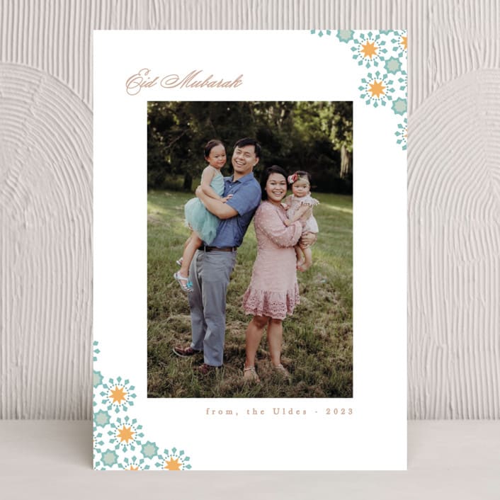 "Patterned" - Eid Cards in Neel by Creo Study - Front